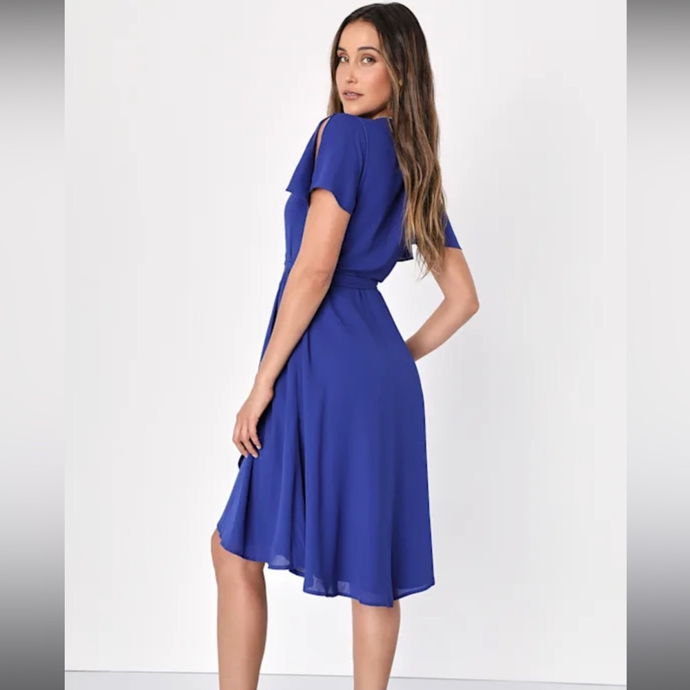 Lulus Rise to the Occasion Wrap Dress